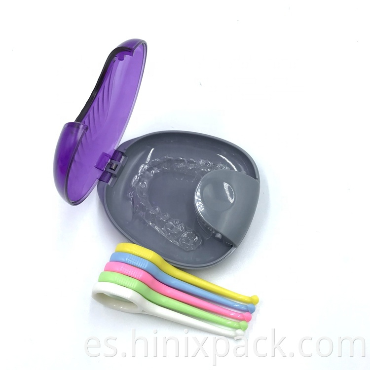 Paquete individual colorido ortodoncia invisible removedor conugo de extracción de plástico gancho de herramienta de extracción